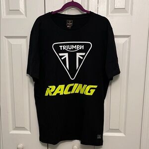 Triumph Black Racing Tee with Yellow Accents XL